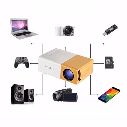 ZoTronico-Portable-Mni-Smart-Projector-Compatible with Phone Laptop pendrive 60inch Projection | FHD Support (Yellow White, with HDMI Remote) 3