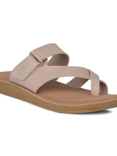 Bata Women's Casual Toe Ring Slipper - Beige - (UK- 6) 5
