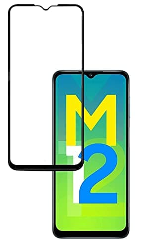 JGD PRODUCTS (Black Tempered Glass Screen Protector for Samsung Galaxy M12 / Samsung Galaxy A12 (2021) -Edge to Edge Full Screen Coverage 5