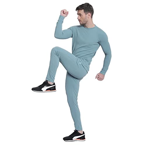 RABBY Men's Solid Track Suit Men's Sports Running Set Fitness Tracksuit Comfortable Track Suit for Running, Sports & Gym Workout Stylish summer SKY BLUE_XL 3