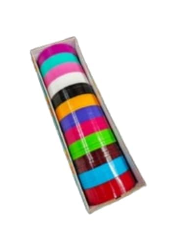 Valaivi Multicolor Plastic Bangle Base Set for Silk Thread Jewellery Making, DIY Craft Kit with Normal Cut, 1 Cut, 2 Cut, 4 Cut, 6 Cut Variations, Teen and Adult Use (2.6)