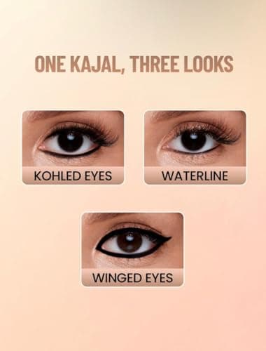 Waterproof Smudge Proof Deep Black Kajal Pencil Pack of 1 for Women 4
