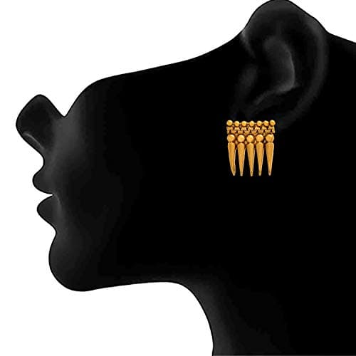 JFL - Jewellery for Less Traditional Modern 1g Gold Plated Divine Sun Rays Necklace Set with Earrings for Women and Girls,Valentine 5