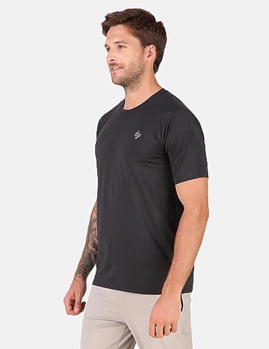 John Ally Quick Dry Gym T-Shirt for Men | Moisture-Wicking Half Sleeve Round Neck Sports Tshirt | Regular Fit Stretchable Activewear for Workout & Running 3