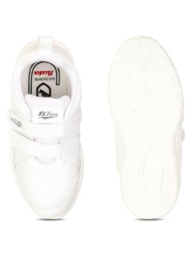 Bata Unisex Velcro School Shoes - White (13 UK) (3511010) 4