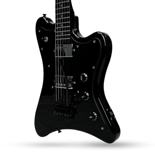 Kadence EGFRBK Astroman 39” Electric Guitar | Double cutaway | Mahogany Wood | H H Pickup Setup| Black 4
