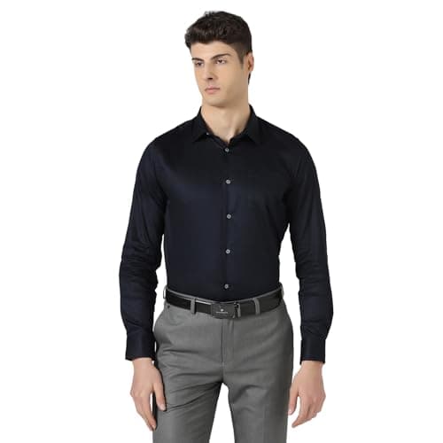 Blackberrys Men India Slim Fit Formal Shirt Navy