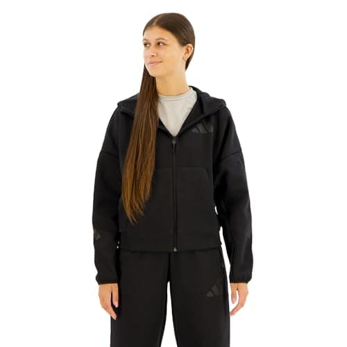 adidas Women Track Tops | W Z.N.E. Fz | Black | Size-Xl |