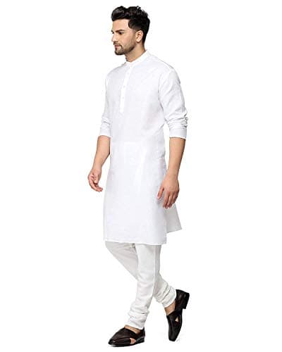Enmozz Men's Festival Kurta Pyjama Set White 2