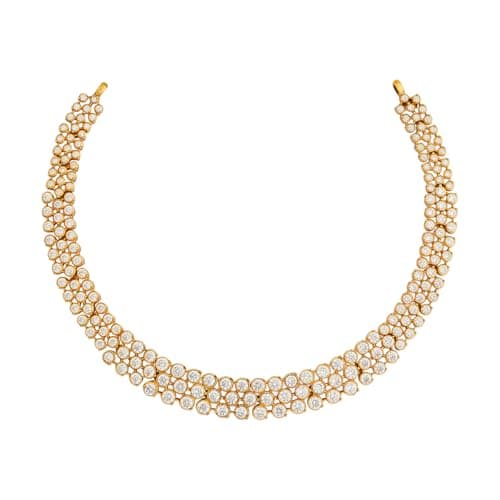 KUSHAL'S Fashion Jewellery white gold polished 92.5 Silver temple necklace, Best for festive & Special Occasion - 452680