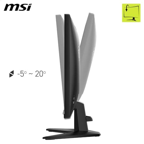 MSI MAG 275F 27 Inch FHD Gaming Monitor - 1920 x 1080 Rapid IPS Panel, 180 Hz / 0.5ms (GtG, Min.),115% sRGB Colour Gamut, Frameless Design, HDR Ready - DisplayPort 1.4, HDMI™ 4