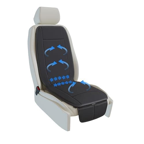 AIRBRACE Apron Pro (2025 Model) | 10x Inbuilt Fan Fitted Ventilated Seat Cushion | Cooling Seat Cushion | Car Accessory | Suitable for All Cars (Black)