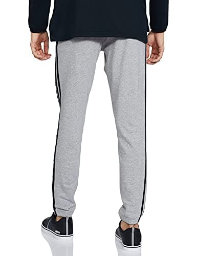 Adidas Mediumen Cotton Medium 3S FT TE PT , Sports Track Pant , MediumGREYH/BLACK , Large 2