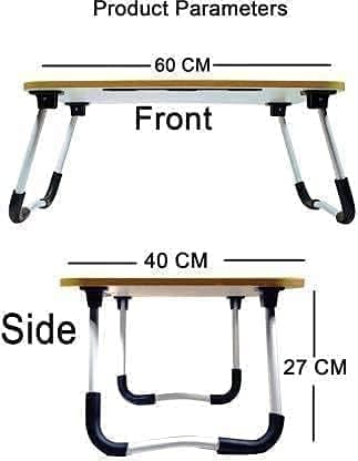 RIVATR Foldable Wooden Mini Laptop Table for Bed, Study Table with Drawer, Tablet/Mobile Holder for Kids & Adults (DORAMON 1) 3