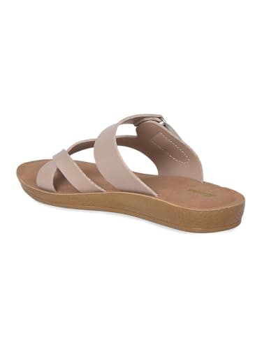 Bata Women's Casual Toe Ring Slipper - Beige - (UK- 6) 3