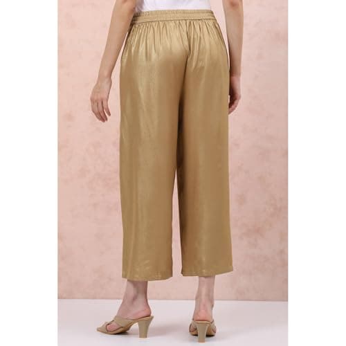 Rangriti Women Gold Printed Palazzo_L 4