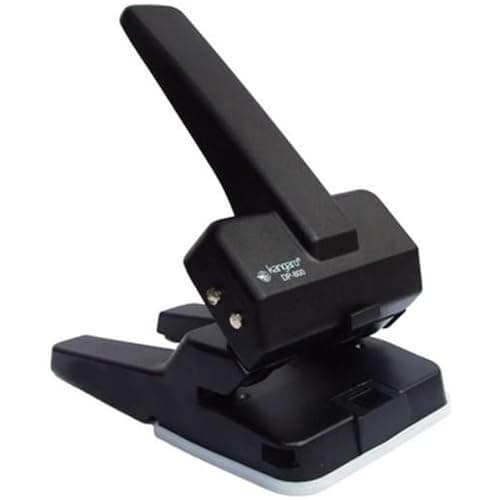 Kangaro Desk Essentials DP-800 2 Hole Metal Classic Heavy Duty Paper Punch | Removable Chip Tray With Durable Steel Consecution | Color May Vary, Pack Of 1
