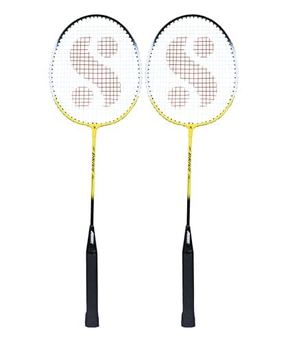 Silver's Drive Badminton Kit (2 Racquets with Full Cover)(Yellow/Black) 2