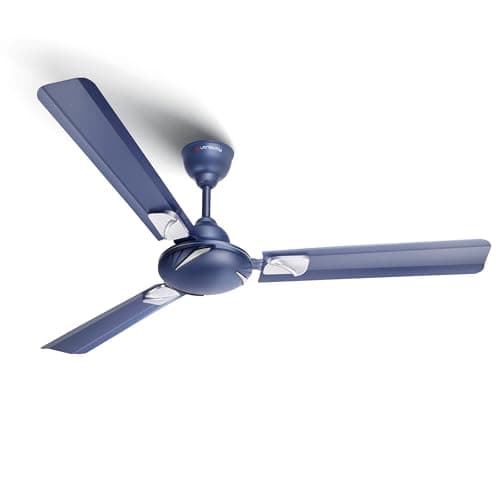LONGWAY Creta P1 1200 mm/48 inch Ultra High Speed 3 Blade Anti-Dust Decorative Star Rated Ceiling Fan 2 Years Warranty (Silver Blue, Pack of 1)