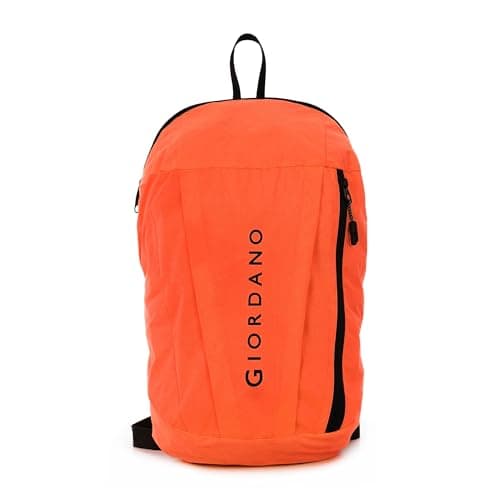 Giordano Unisex 8 Litre Daypack | Durable Polyester | Padded Slim Adjustable Shoulder Straps | Lightweight & Compact for Everyday Use | ORANGE