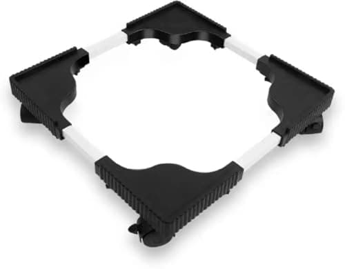PERDIA Adjustable Top Load Washing Machine Stand Washing Machine Stands Fridge Stand Refrigerator Trolley Washing Machine Trolley Capacity 140 Kg Min-16.5X19.5 Max-25.5X32 (Black)