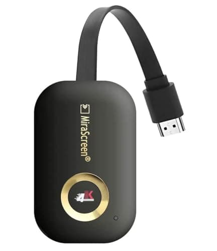 ETZIN 4K Wireless HDMI Display Dongle | Wi-Fi Screen Mirroring Adapter for TV/Projector/Monitor | Supports Miracast, DLNA, Airplay | Compatible with Android, iOS, Windows, etc.