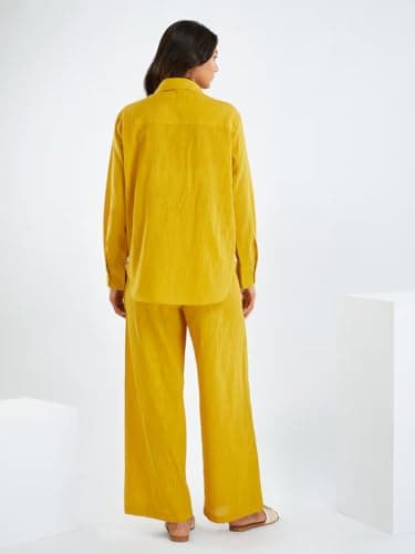 Amazon Brand - Anarva Women's Pure Cotton Co-ord Set | Soft & Breathable (Dusty-Lemon-Set-re-XL) 3