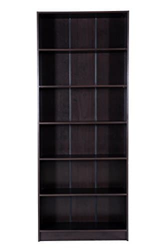 DeckUp Muvo 6-Shelf Engineered Wood Book Shelf and Display Unit (Dark Wenge, Matte Finish) 3