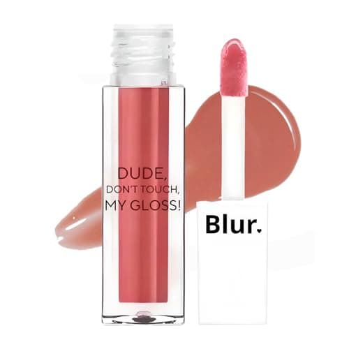 Blur India Dude, Don't Touch My Gloss | Glossy Lip Tint + Oil | Pigmented AF | Juicy, Non-Sticky, Moisturizing | Lip Gloss for Girls and Women |5ml | Peach