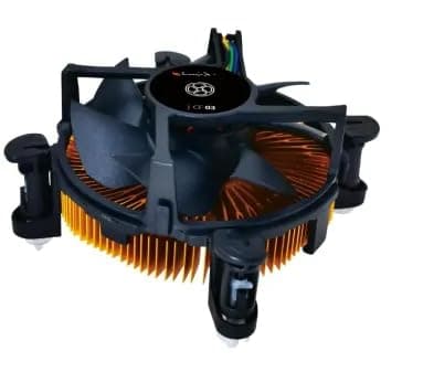 PC CARE SOLUTIONS CPU Cooling Fan with Copper Heatsink Compatible FOR LGA1150 LGA1151 LGA1155 LGA1156 Socket Celeron/Pentium/i3/i5/i7 Processors Fan E97379-003 CNDP751K50 DTC-DAB16 DC12V 0.60A 4-PIN