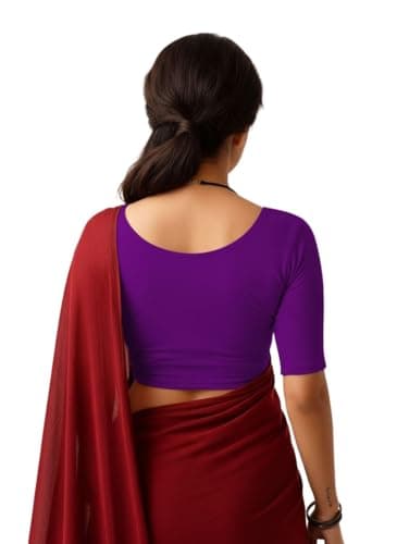 THE BLAZZE Women’s Stylish Ribbed Elbow Sleeve Lycra Stretchable Readymade Crop Tank Top Cami Blouse for Girls VB21 1303 XL TBL Turquoise 2