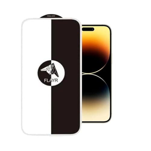 BLATE Borderless Edge-To-Edge Coverage Flayr Tempered Glass Compatible For APPLE IPHONE 14 PRO MAX | 9H Hardness & HD Clarity |Crystal Clear Protection | Bubble-free, Easy Installation(PACK OF 1)