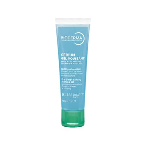 Bioderma Sebium Gel Moussant Purifying Cleansing Foaming Gel Combination To Oily Skin, 45ml