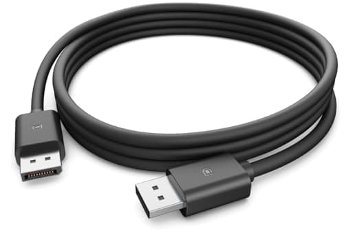 GANIX 4K Resolution Display port 1.4 DP to DP Display port Cable for Monitor, Personal Computer, Laptop, Projector 6 ft (Black, 1.8m) 3