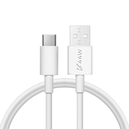 Vivo 44W Original Flash Type C Charging Cable for Vivo V40/V30/V29/V27/V25/V23e/V23 pro/V21 5G/Y200/Iqoo 12/Z9x/Neo 9 pro/Neo 7 pro/Z7/Z7S/Z6 Lite/11/Z6 44W/T1/T2/T3/T3x, Mobile Support 44W, White