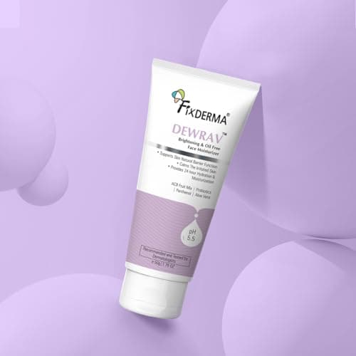Fixderma Dewrav Brightening & Oil-Free Face Moisturizer with Panthenol & ACB Fruit Mix | 24-Hour Hydration | Dermatologist Recommended for Women & Men - 50g 2