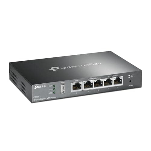 TP-Link ER605 (TL-R605) | Multi-WAN Wired Single_Band 1000 Mbps VPN Router | Up to 3 Gigabit WAN Ports | SPI Firewall SMB Router | Omada SDN Integrated | Load Balance | Lightning Protection 3