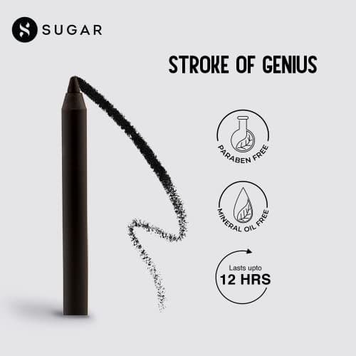 SUGAR Cosmetics Stroke Of Genius Heavy-Duty Kohl Kajal for Women | Smudge, Water & Transfer Proof | Intense Pigment Matte Kajal | 12Hr Wear | 1.2gm - 07 Peacock 2