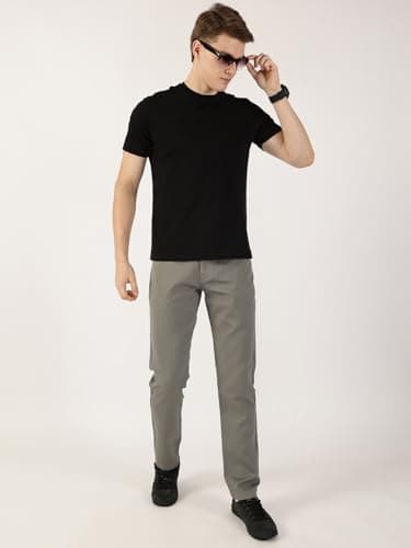 Thomas Scott Men Cotton Smart Chino Trousers (TSB077_Darkgrey, 38) 5