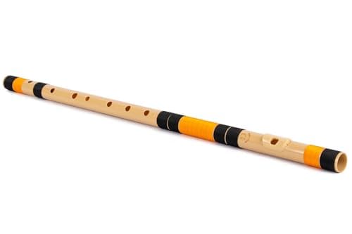 Radhe Flutes | G Natural Right Handed Base Bansuri | Black & Orange| Tuned With Tanpura A=440Hz | PVC Flute + Hindi & English Flute Lessons 4