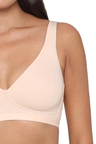 Wacoal Women’s Basics Essentials|Non-Padded|Non-Wired|Full Cup|Everyday Wear|Cotton Blend|T-Shirt Bra Beige (34DD) 5