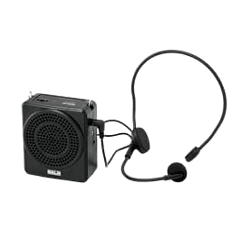 Ahuja NBA-15 Portable Rechargeable Speaker with 1 No Neckband Microphone, Black, 340GMS 2