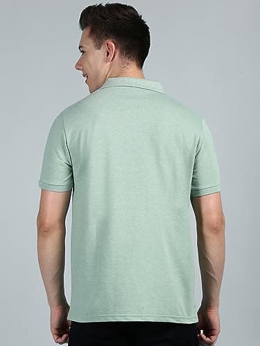 Lux Cozi Pack of 2 Grey Melange and Mint Green Regular fit Half Sleeves Polo Neck T-Shirt for Men | 100% Combed Cotton - Colour Fresh, Quick Dry, Ultra Soft (Size : X-Large) 4