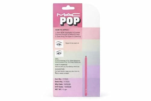 MAC Pop Longwear Kajal Pencil, Black 01, Smudge-Proof Waterproof Kajal with Velvet Finish for Women & Girls 4
