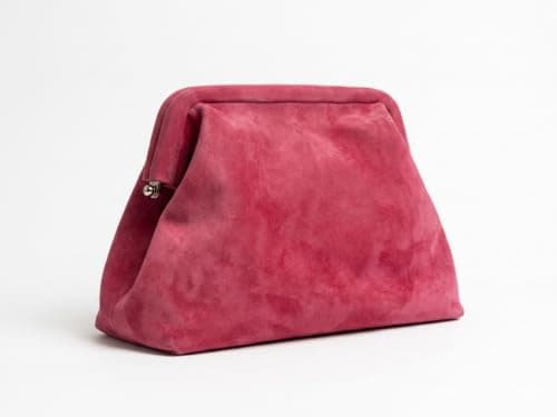 Karavi India Women’s Pink Velvet Clutch Purse | Kiss Lock Dumpling Style Evening Pink Clutch for Daily Use & Club Carry 2