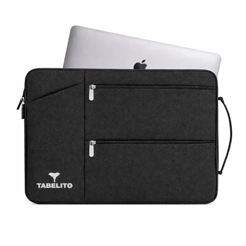 Tabelito® Hybrid Laptop Bag Sleeve Case Cover Pouch for 14 Inch Laptop Apple/Dell/Lenovo/Asus/Hp/Samsung/Mi/MacBook/Ultrabook/Thinkpad/Ideapad/Surfacepro (13.3 inch, Black) 2