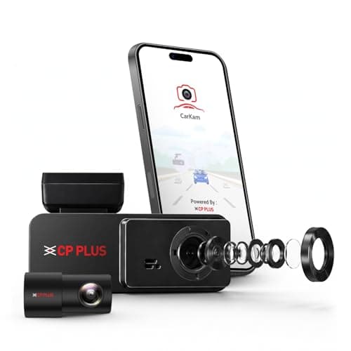 CP PLUS Dash Cam for Car CP-F28B | Dual Channel Dashcam | Full HD 2MP Front & Rear | Built-in GPS | 1.9" Display | WDR Night Vision | Wide View Angle | WiFi (AP Mode) | G-Sensor | Supports 1TB SD Card