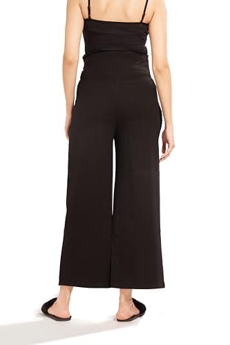 AV2 Women's Cotton Lycra Stretchable Relaxed Fit Maternity Pants | Maternity Yoga Pants | Maternity Trousers Black X-Large 5556 2