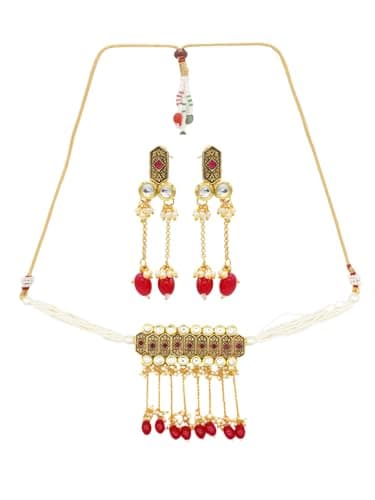 ASMITTA Stunning Gold Plated Jewellery Set for Women - NS1000SBGLDSB0