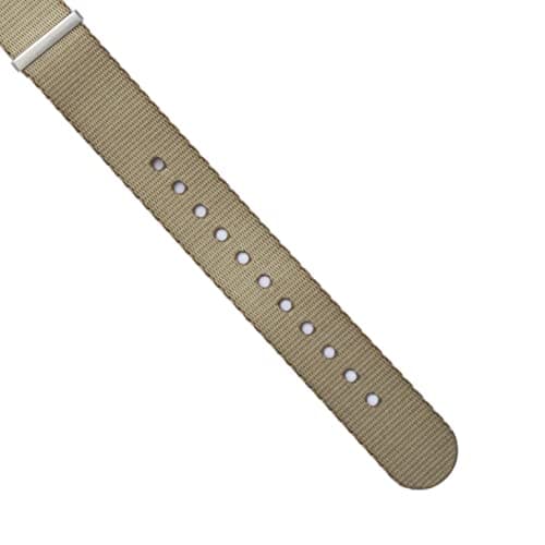 WAMD Seat Belt NATO Nylon Fabric Watch Straps/Bands - Choice of Colour & Width (Khaki, 20 mm) 2